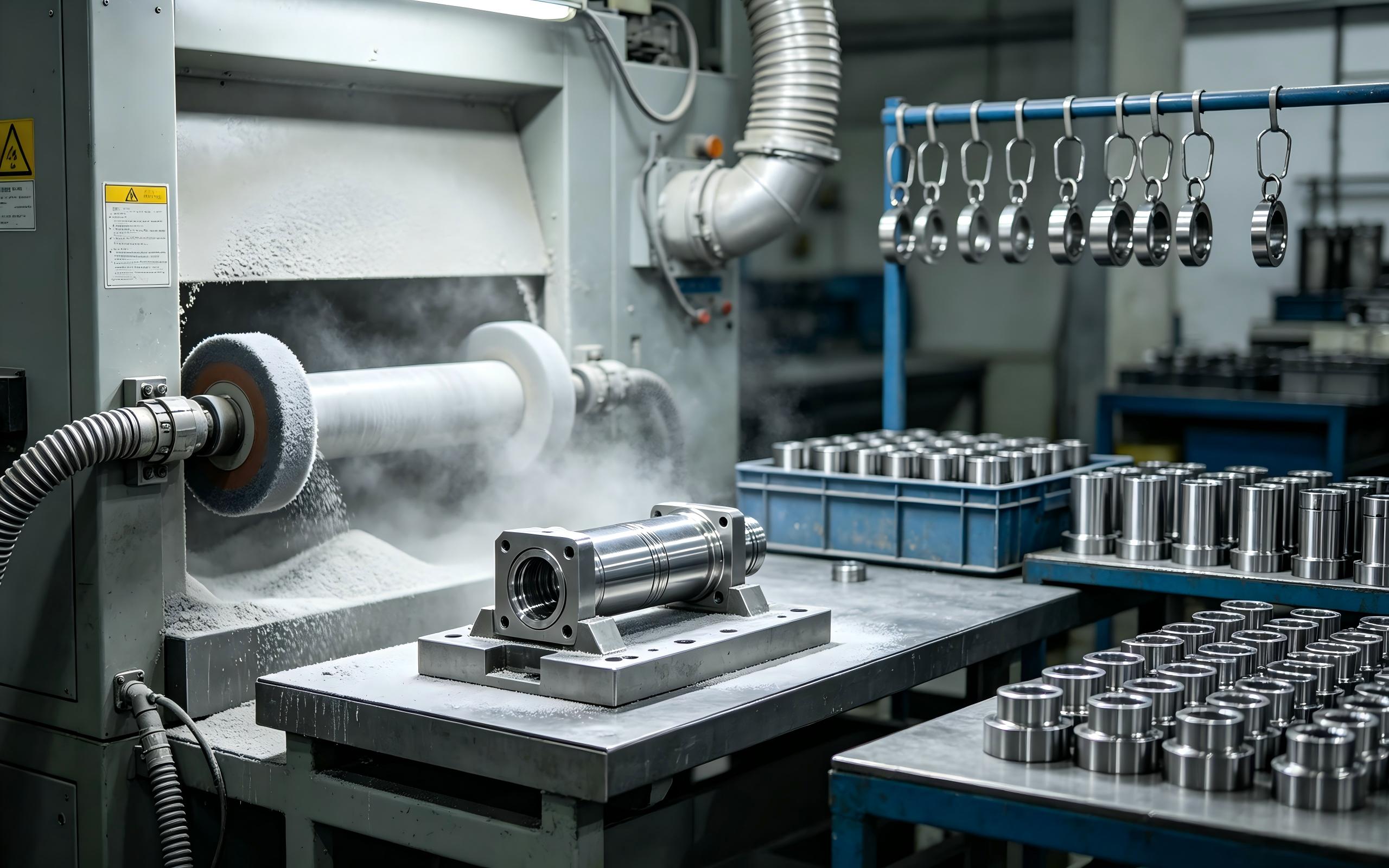 Surface finishing for CNC machined metal parts, anodizing, sandblasting, polishing service