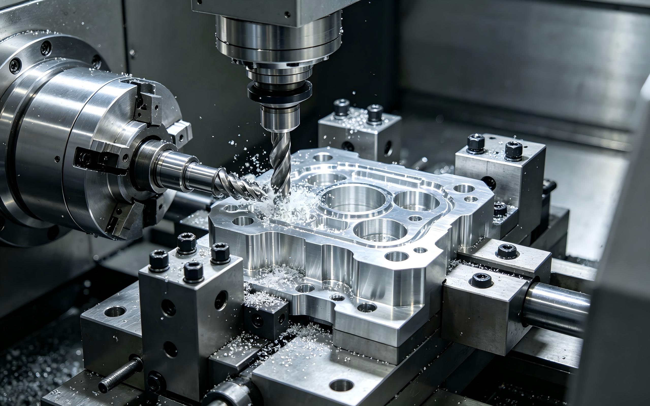 Multi axis CNC precision machining, custom complex metal component production
