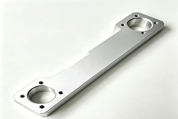 Custom CNC machined aluminum long connecting bracket for industrial automation equipment